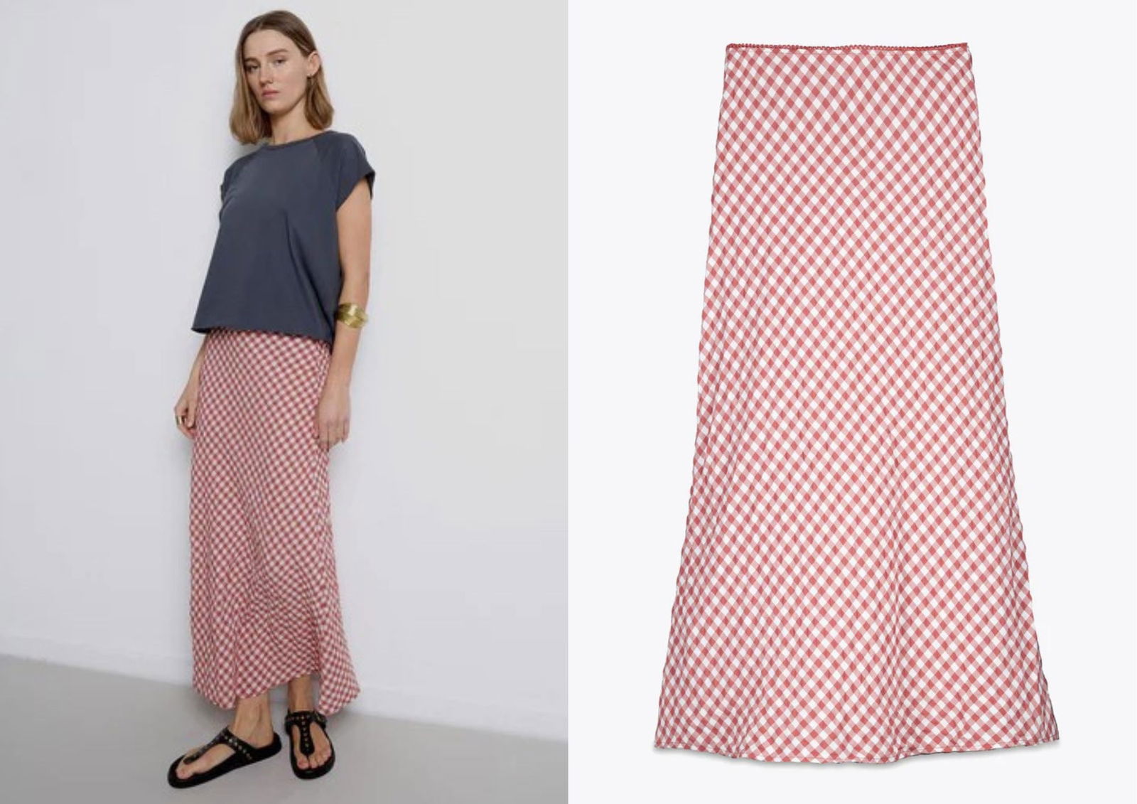 Faldas tendencia 2025 faldas para mujeres altas Falda cuadros Renattaandgo